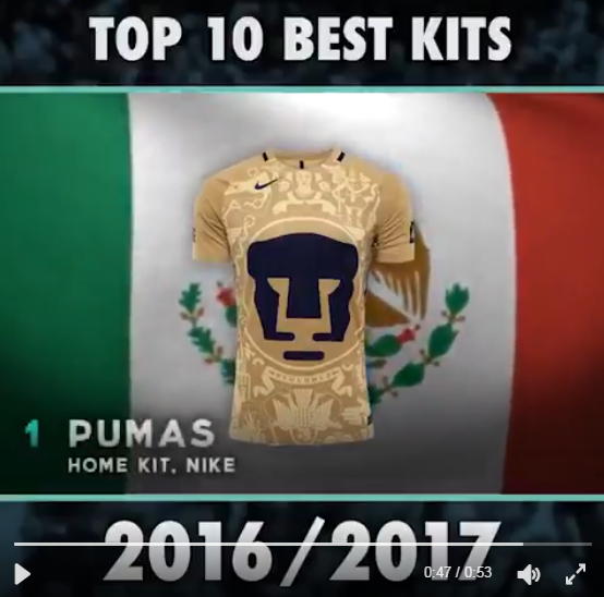 The Football republic distingue el jersey de Pumas como uno de los mejores en 2016-2017